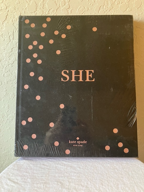 Kate Spade: Black & Pink Polka Dot 'SHE' Book- SEALED- Coffee table book